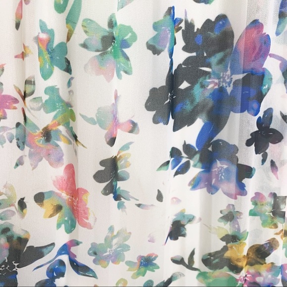 LIKELY Floral Chiffon Pleated Midi Halter Dress - Picture 6 of 10